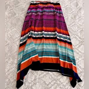 Passports Asymmetrical Abstract Skirt